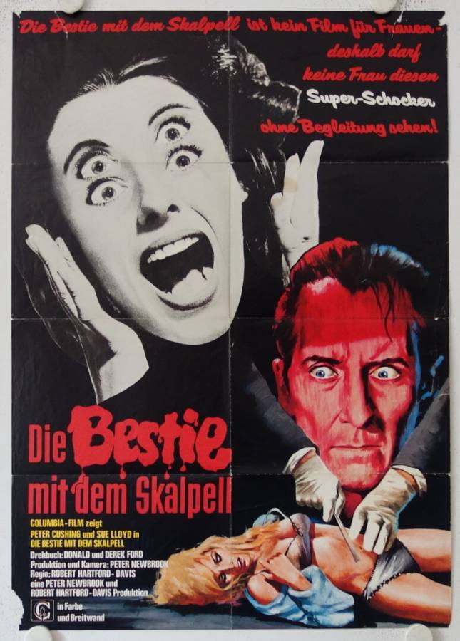 Die Bestie mit dem Skalpell originales deutsches Filmplakat